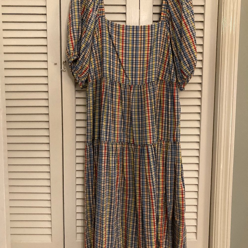 New Old Navy Plaid Dress Large